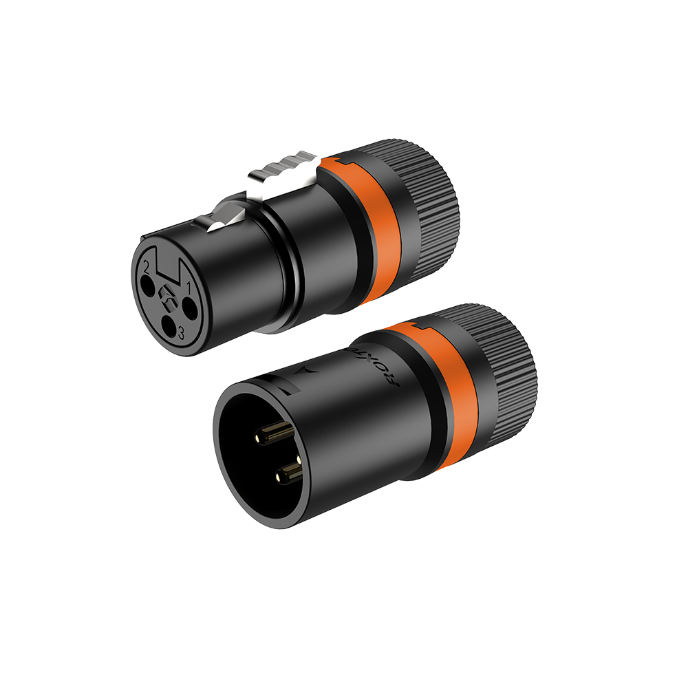 Roxtone Low Profile Rotatable XLR Female / Male 3P