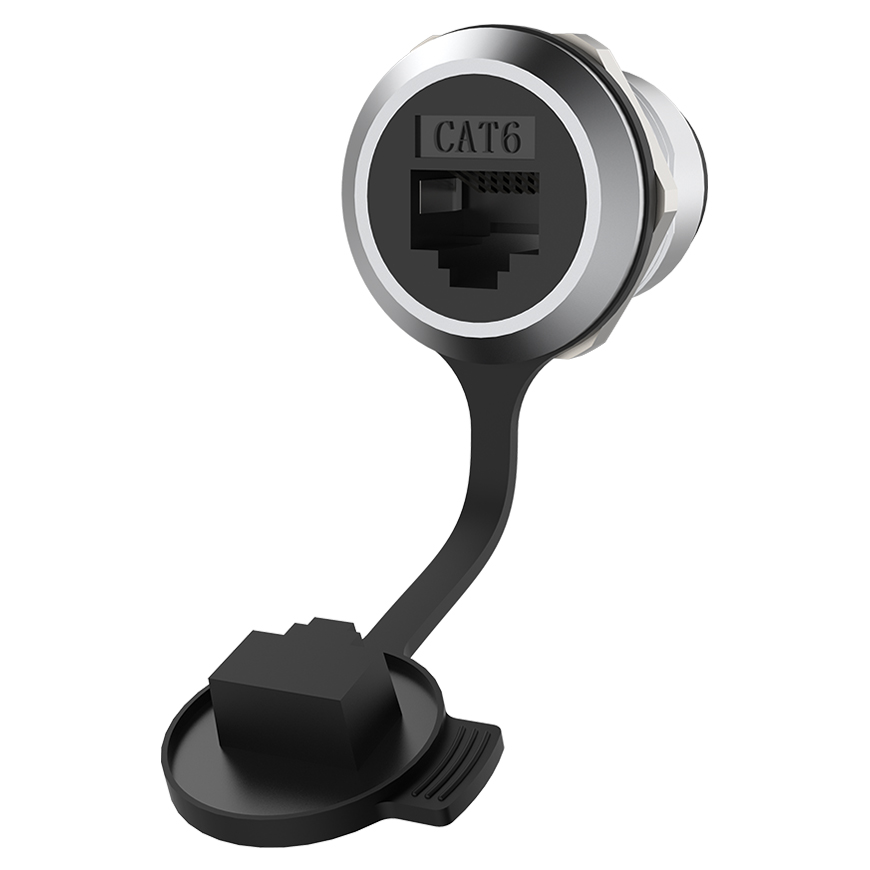 CAT6 Feed through socket