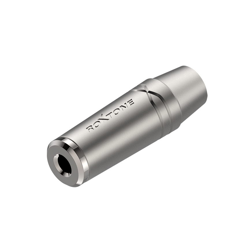 3.5mm stereo Jack, Nickel plated housing / Black housing