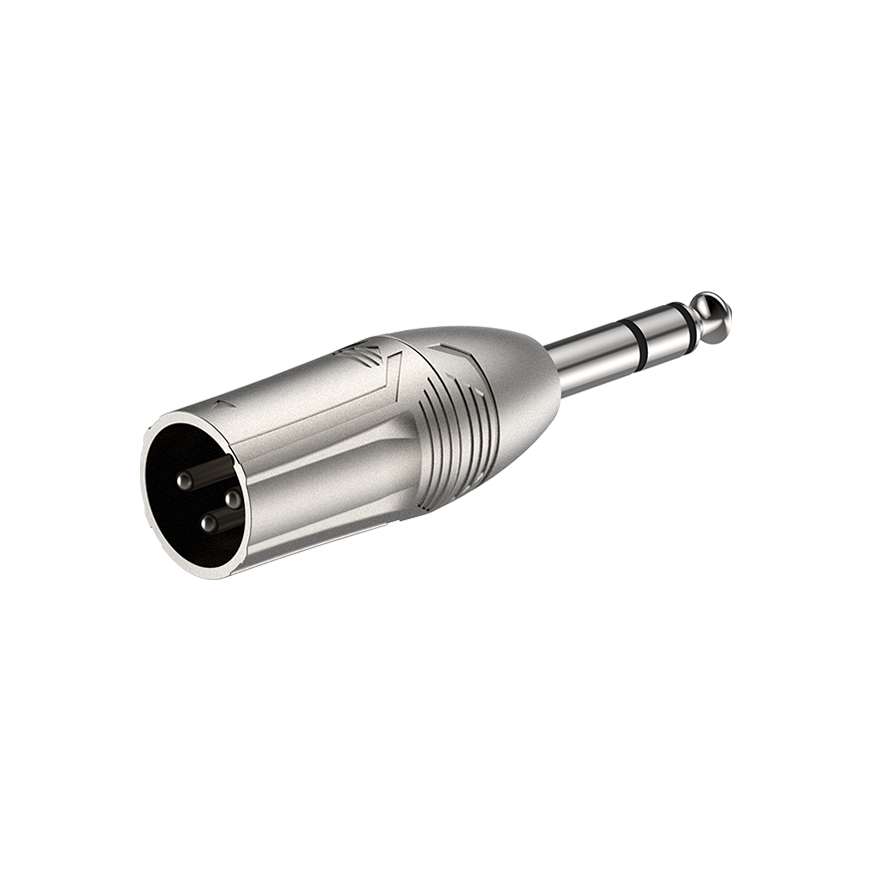 6.3mm stereo plug<=>3P XLR male