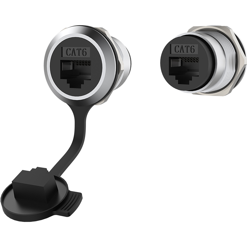 CAT6 Feed through socket