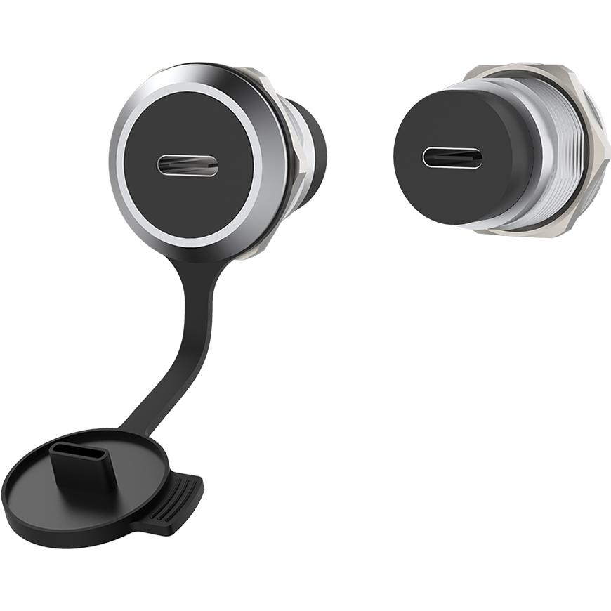 Type-c Female Feed Through Socket