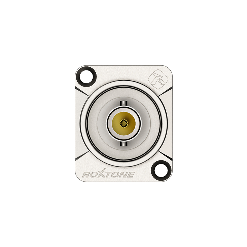 Feed through chassis BNC adapter, Nickel plated shell