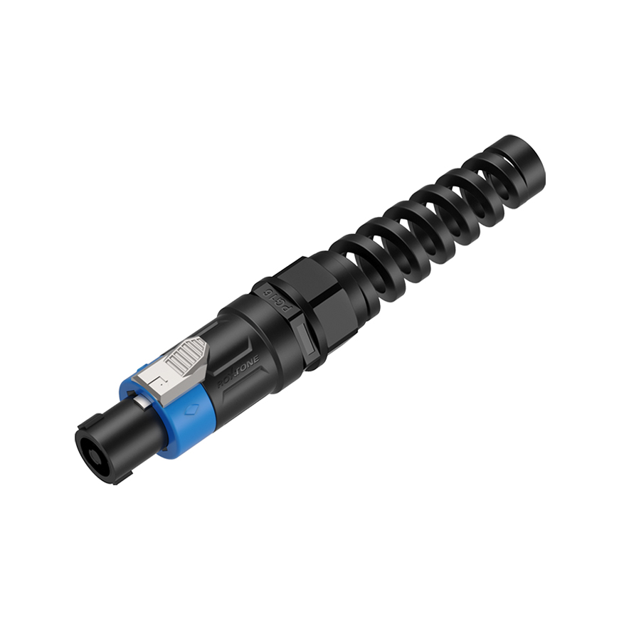 4 pole Speaker female connector, Nickel plated contacts