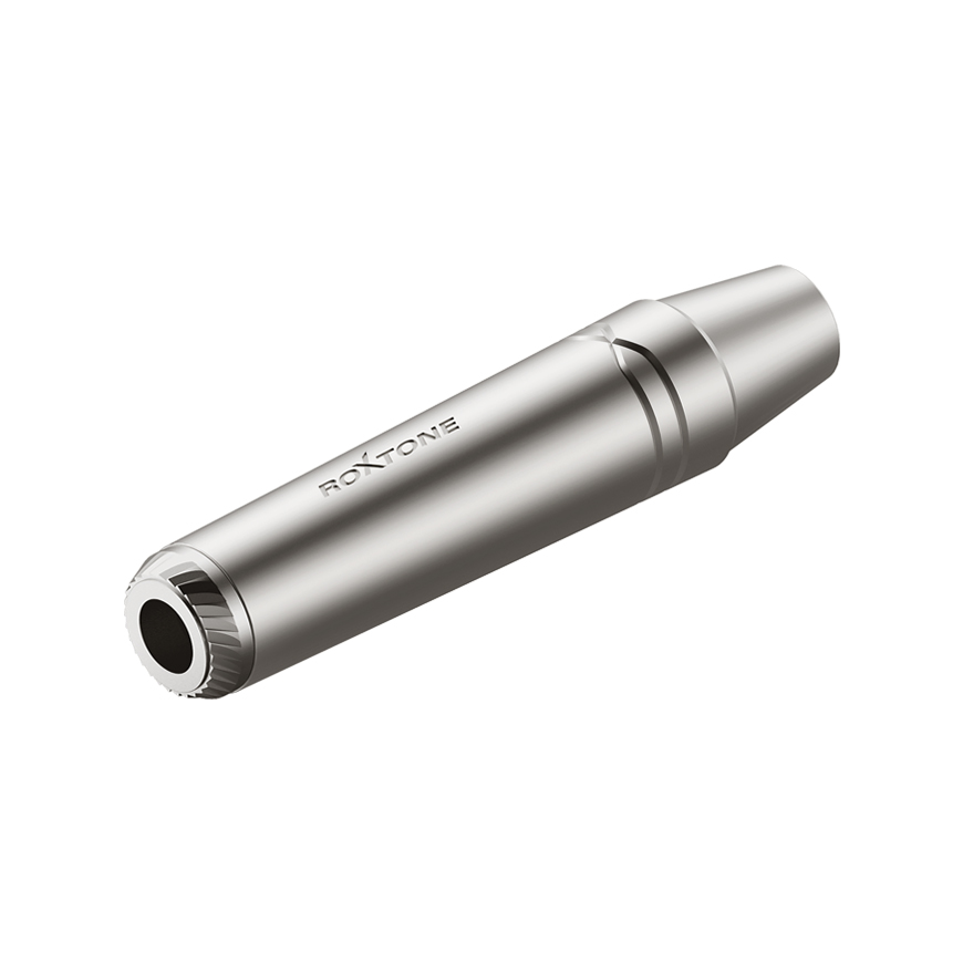 6.3mm stereo Jack, Nickel plated housing / Black housing