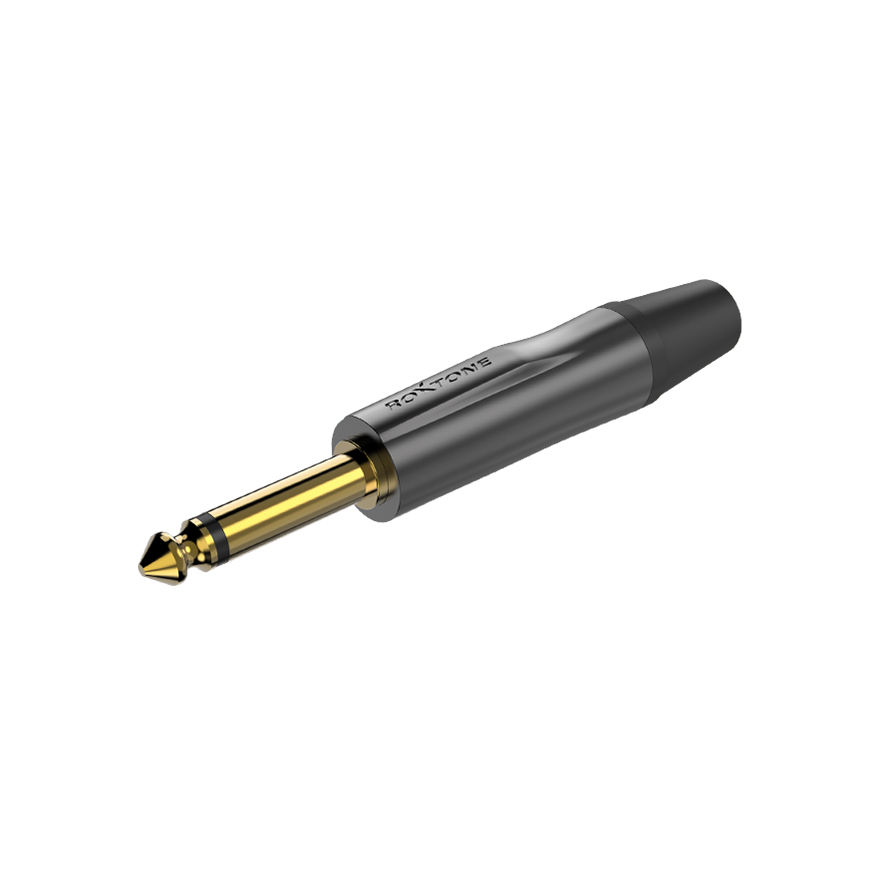 6.3mm mono plug, Satin nickel Honsing