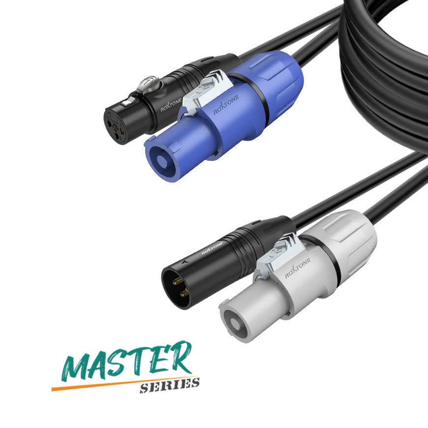 Professional power and DMX hybrid cable