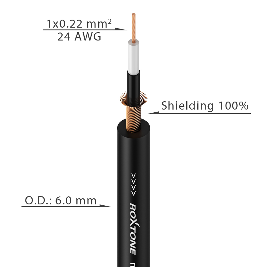 Instrument cable - 24AWG - HIGH GAIN